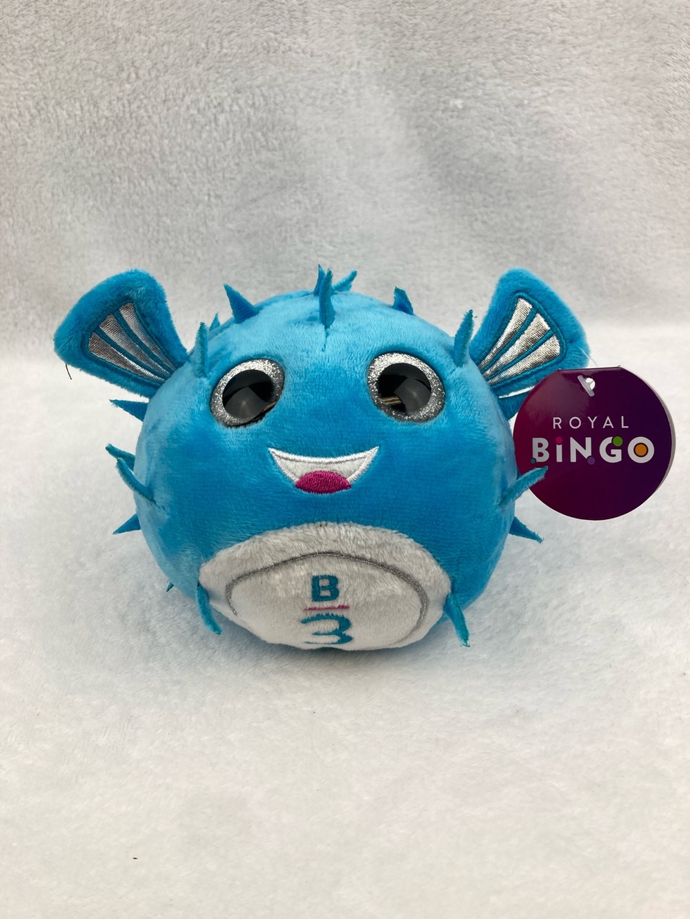 Royal Caribbean Royal Bingo B3 Puffer Fish Plush Stuffed Animal Toy NWT 7”